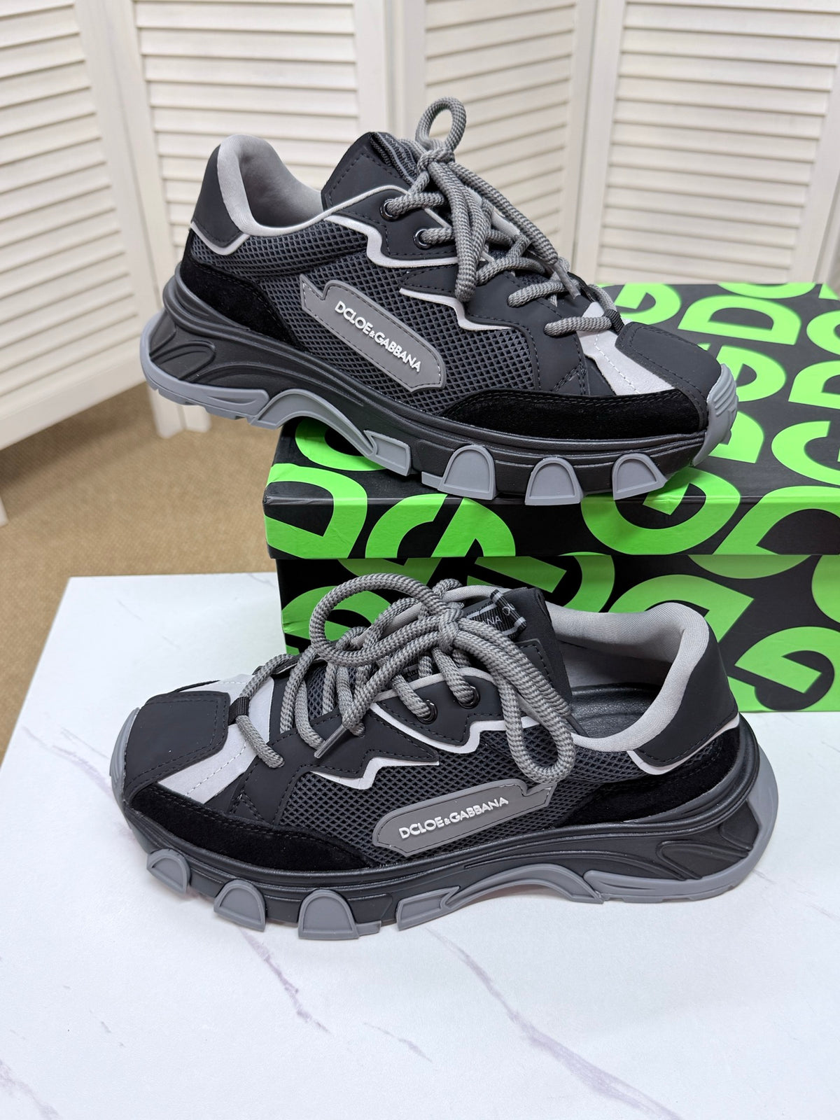 Dolce & Gabbana DG Silk Calfskin & Nubuck Casual Sneakers