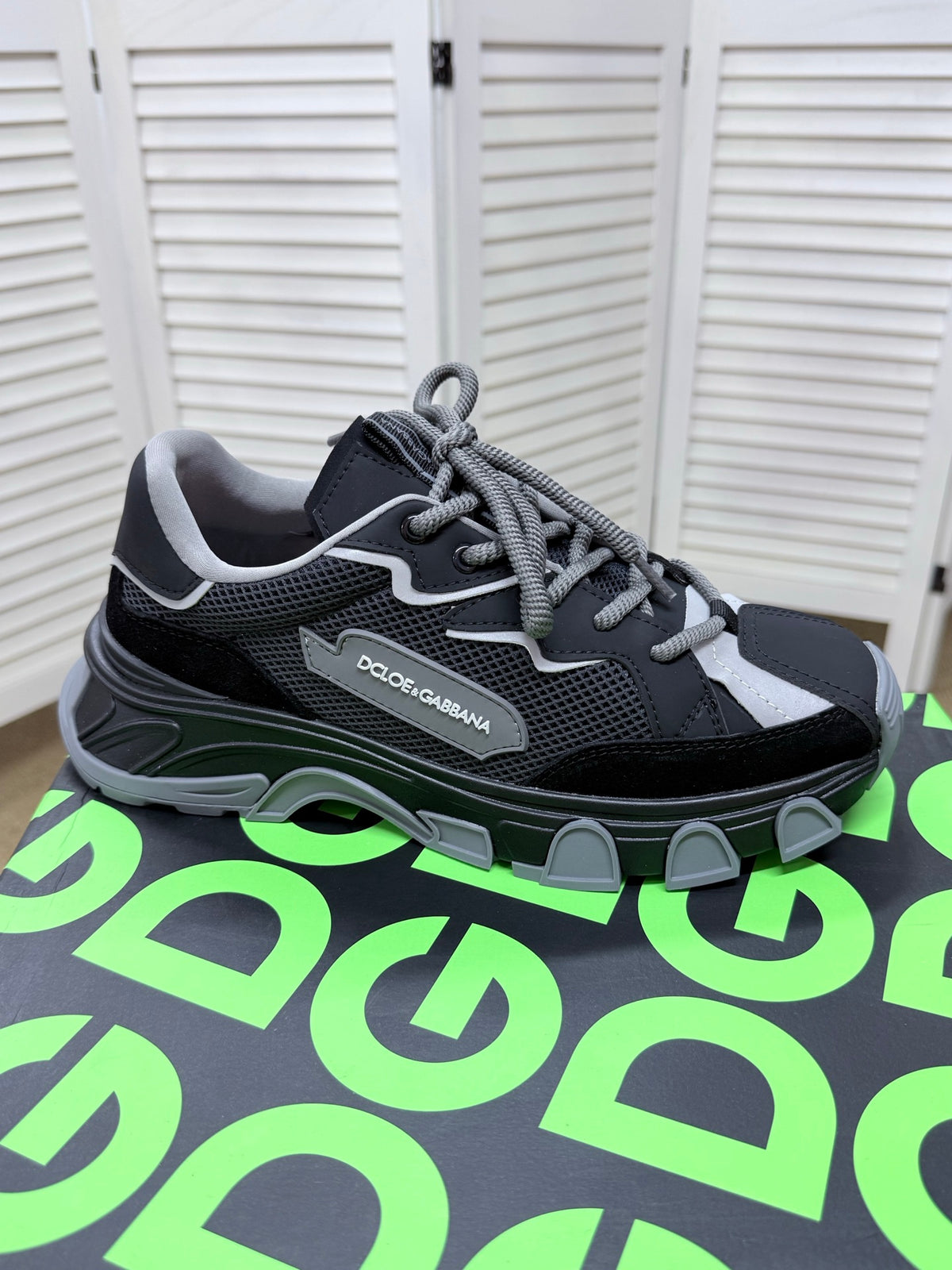 Dolce & Gabbana DG Silk Calfskin & Nubuck Casual Sneakers