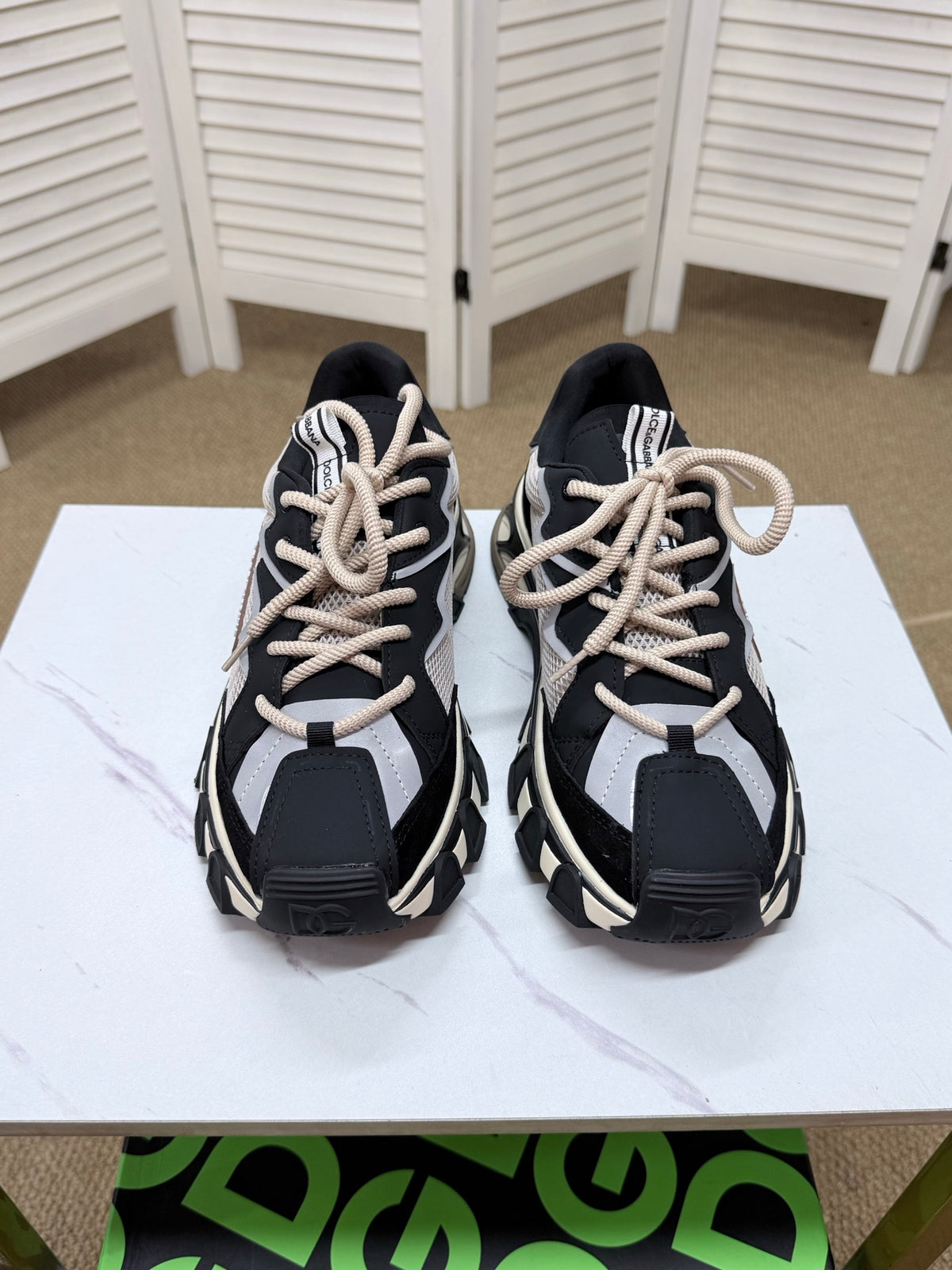 Dolce & Gabbana DG Silk Calfskin & Nubuck Casual Sneakers