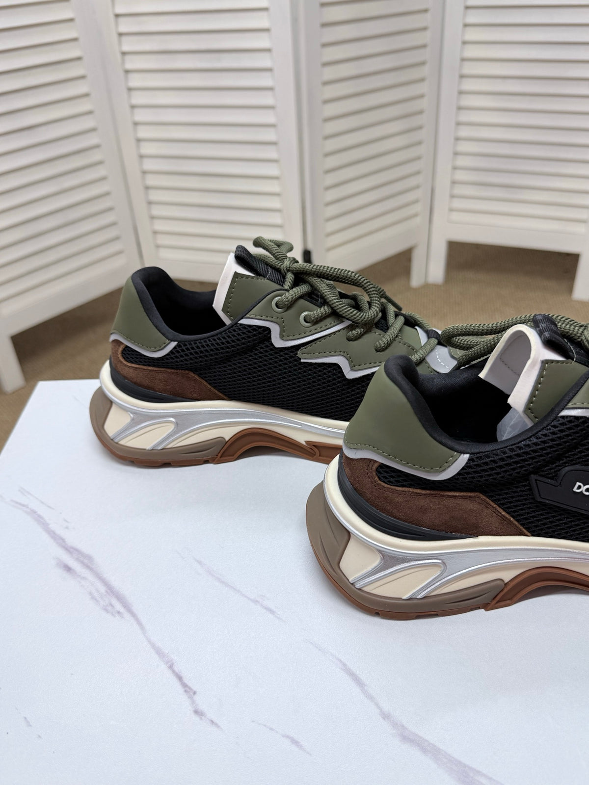 Dolce & Gabbana DG Silk Calfskin & Nubuck Casual Sneakers