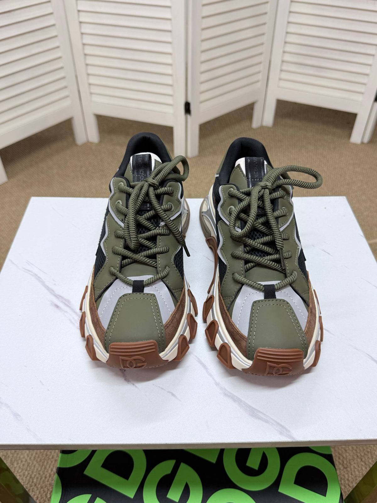 Dolce & Gabbana DG Silk Calfskin & Nubuck Casual Sneakers