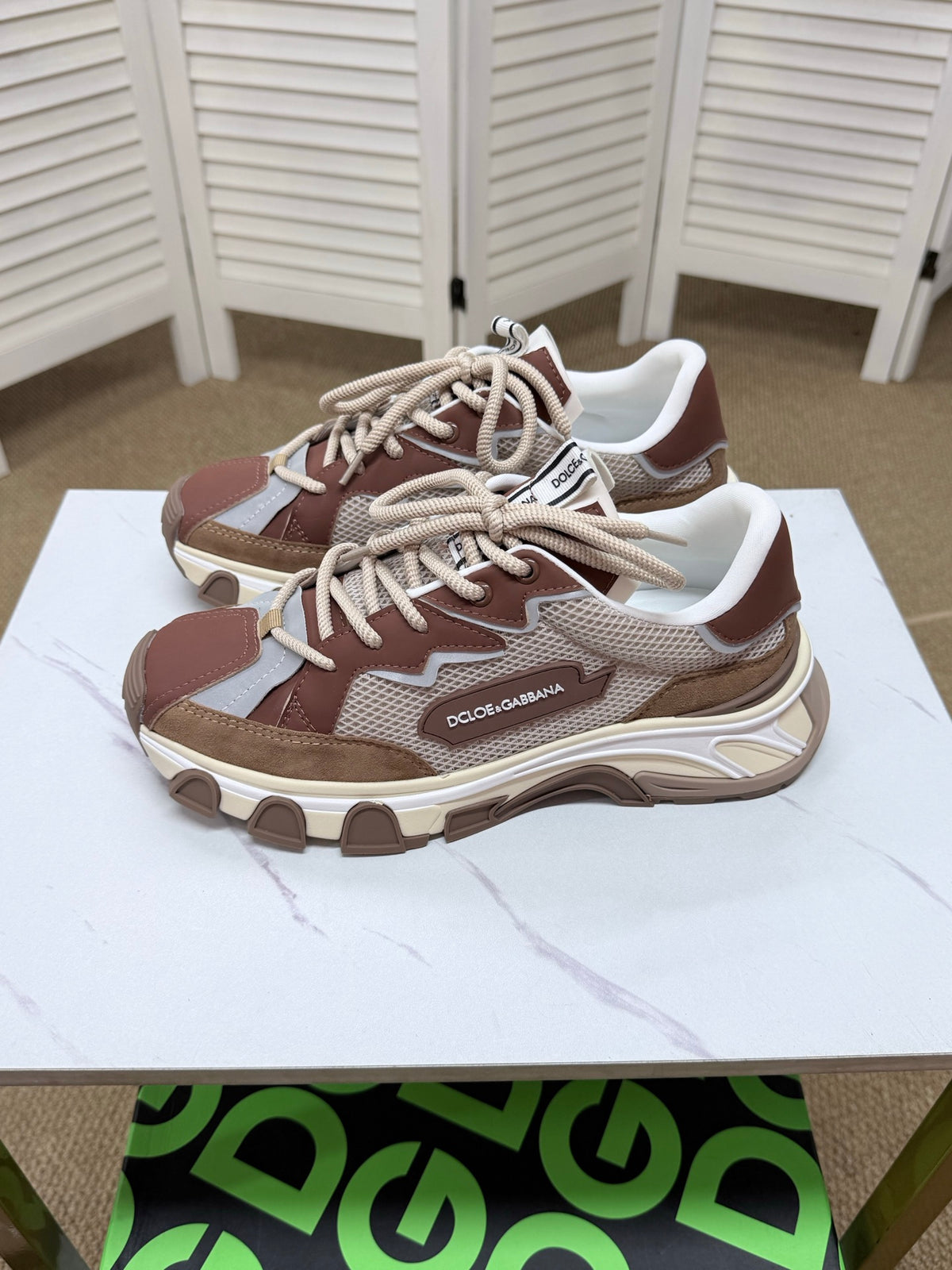 Dolce & Gabbana DG Silk Calfskin & Nubuck Casual Sneakers