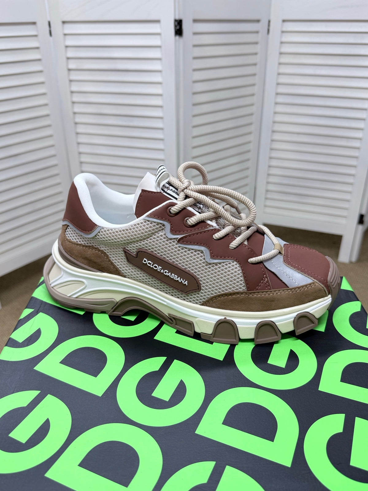 Dolce & Gabbana DG Silk Calfskin & Nubuck Casual Sneakers
