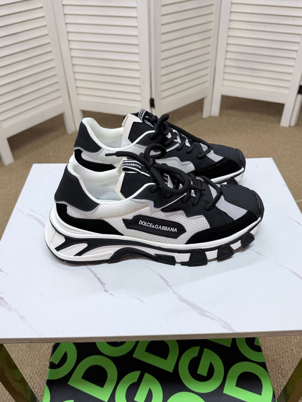 Dolce & Gabbana DG Silk Calfskin & Nubuck Casual Sneakers