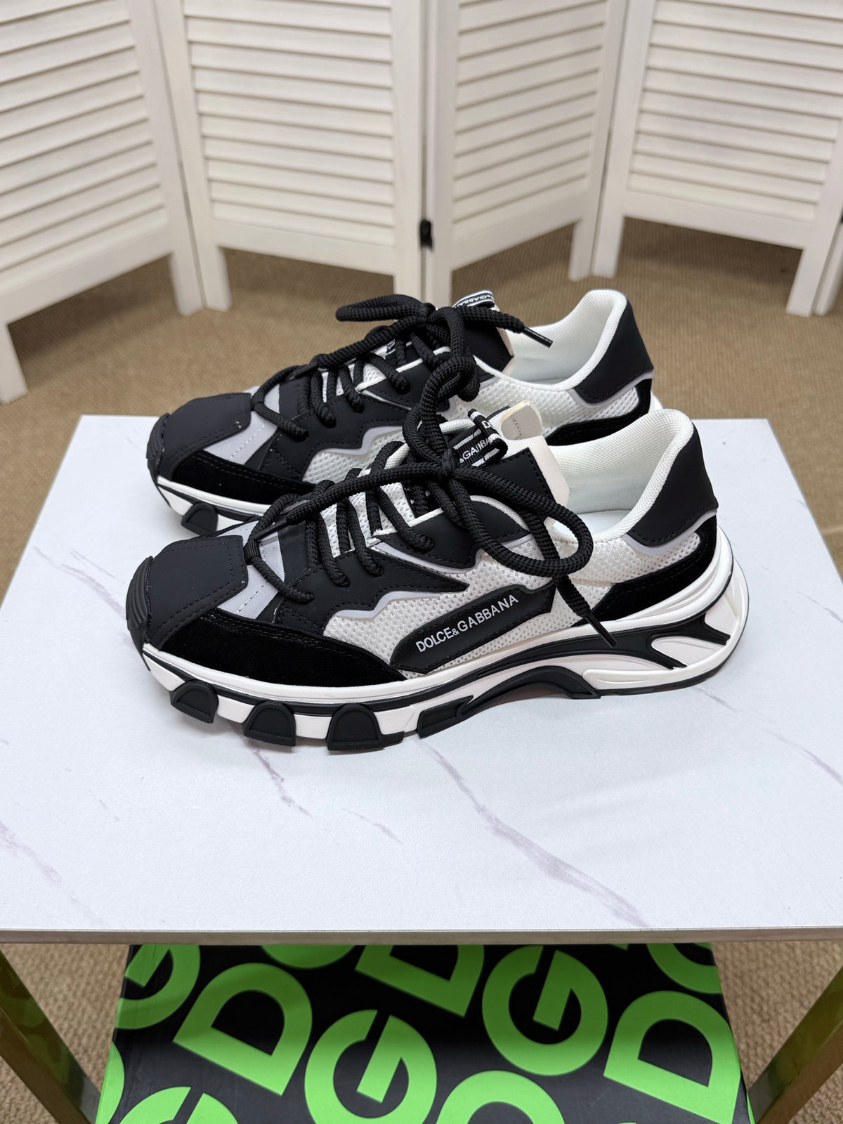 Dolce & Gabbana DG Silk Calfskin & Nubuck Casual Sneakers