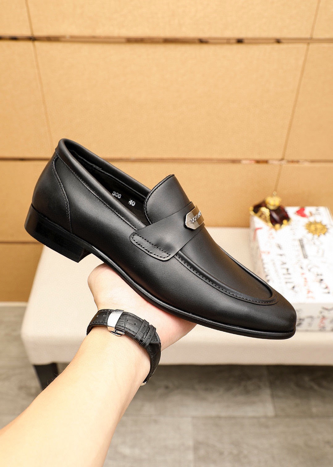 Dolce & Gabbana DG Men's Italian Calfskin Dress Shoes