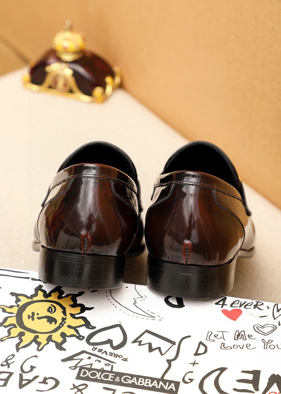 Dolce & Gabbana DG Men's Dress Shoes in Italian Patent Calfskin