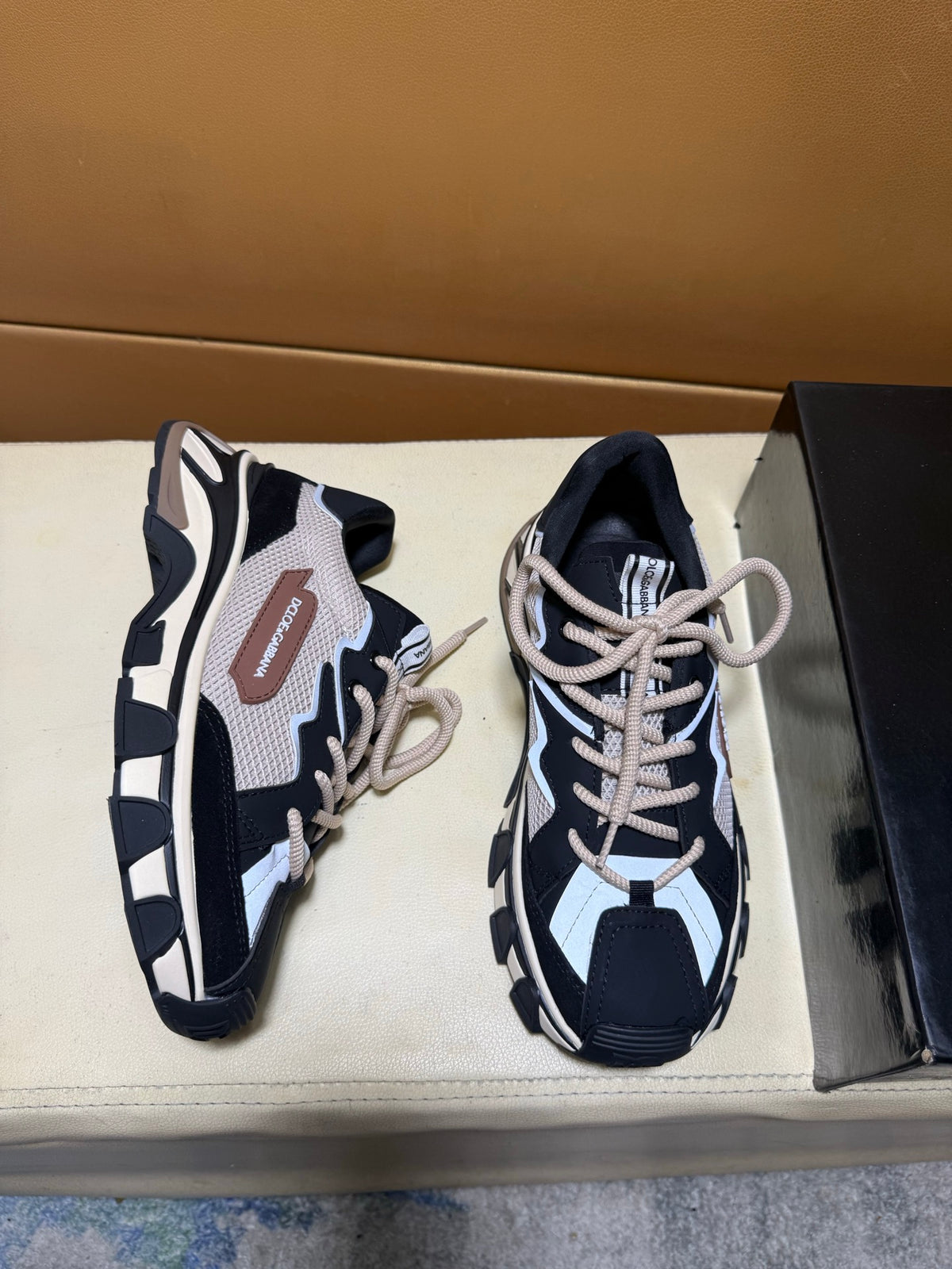 Dolce & Gabbana DG Men's Multi-Panel Silk Casual Sneakers