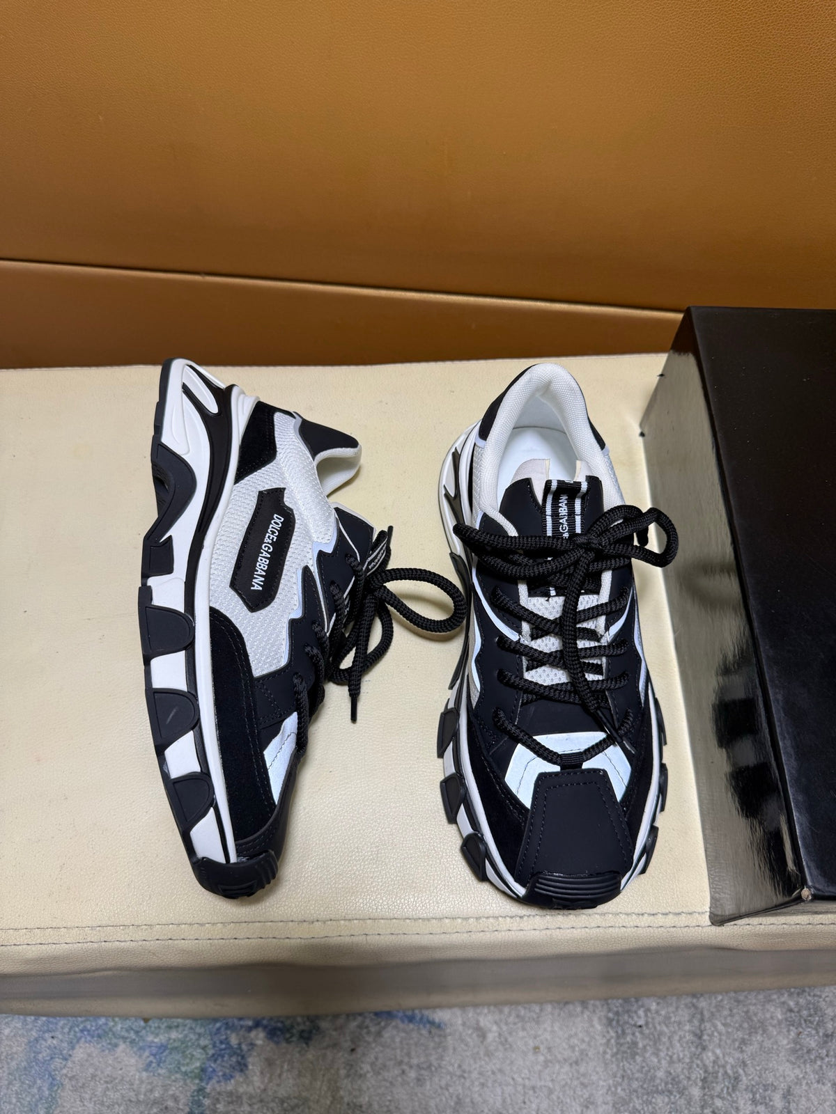 Dolce & Gabbana DG Men's Multi-Panel Silk Casual Sneakers