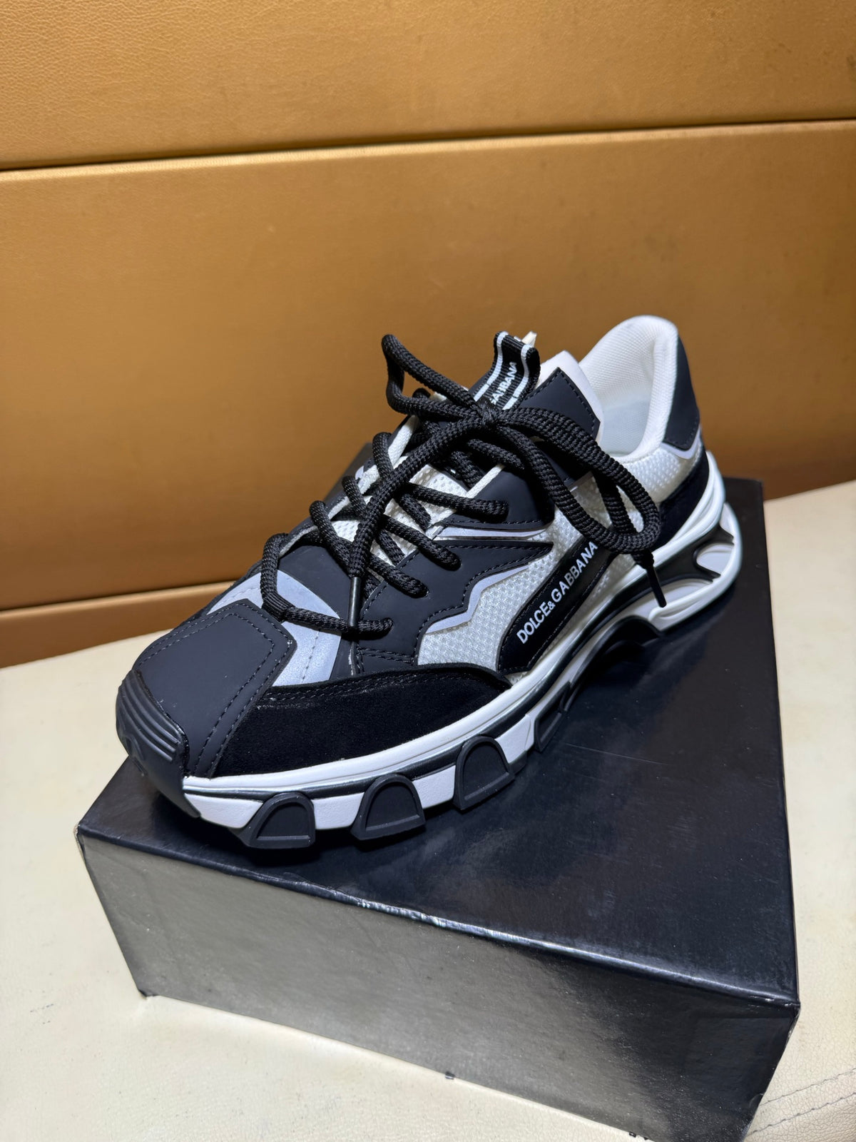 Dolce & Gabbana DG Men's Multi-Panel Silk Casual Sneakers