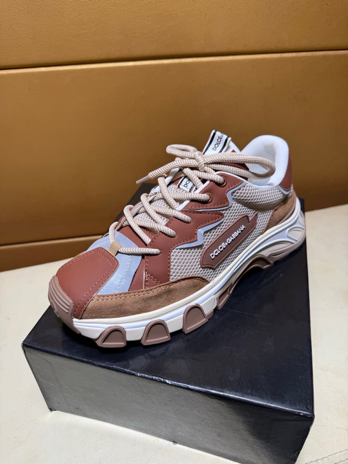 Dolce & Gabbana DG Men's Multi-Panel Silk Casual Sneakers