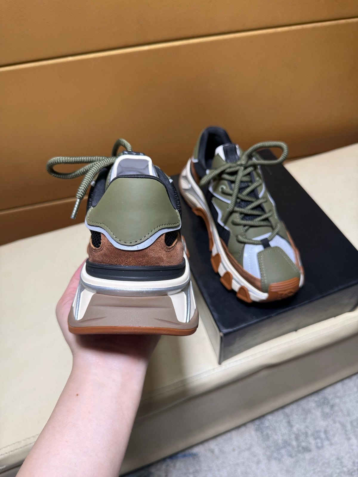 Dolce & Gabbana DG Men's Multi-Panel Silk Casual Sneakers