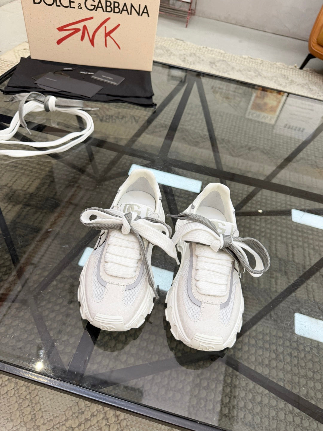 Dolce & Gabbana DG Couple's Oxford & Lace Sneakers