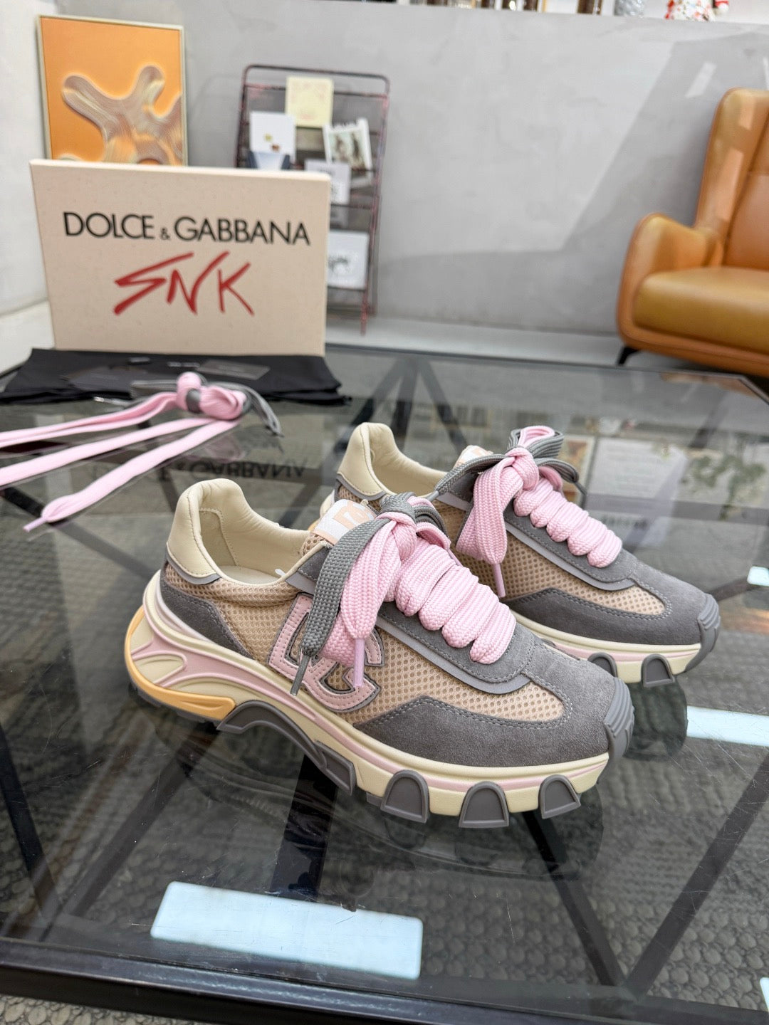 Dolce & Gabbana DG Couple's Oxford & Lace Sneakers