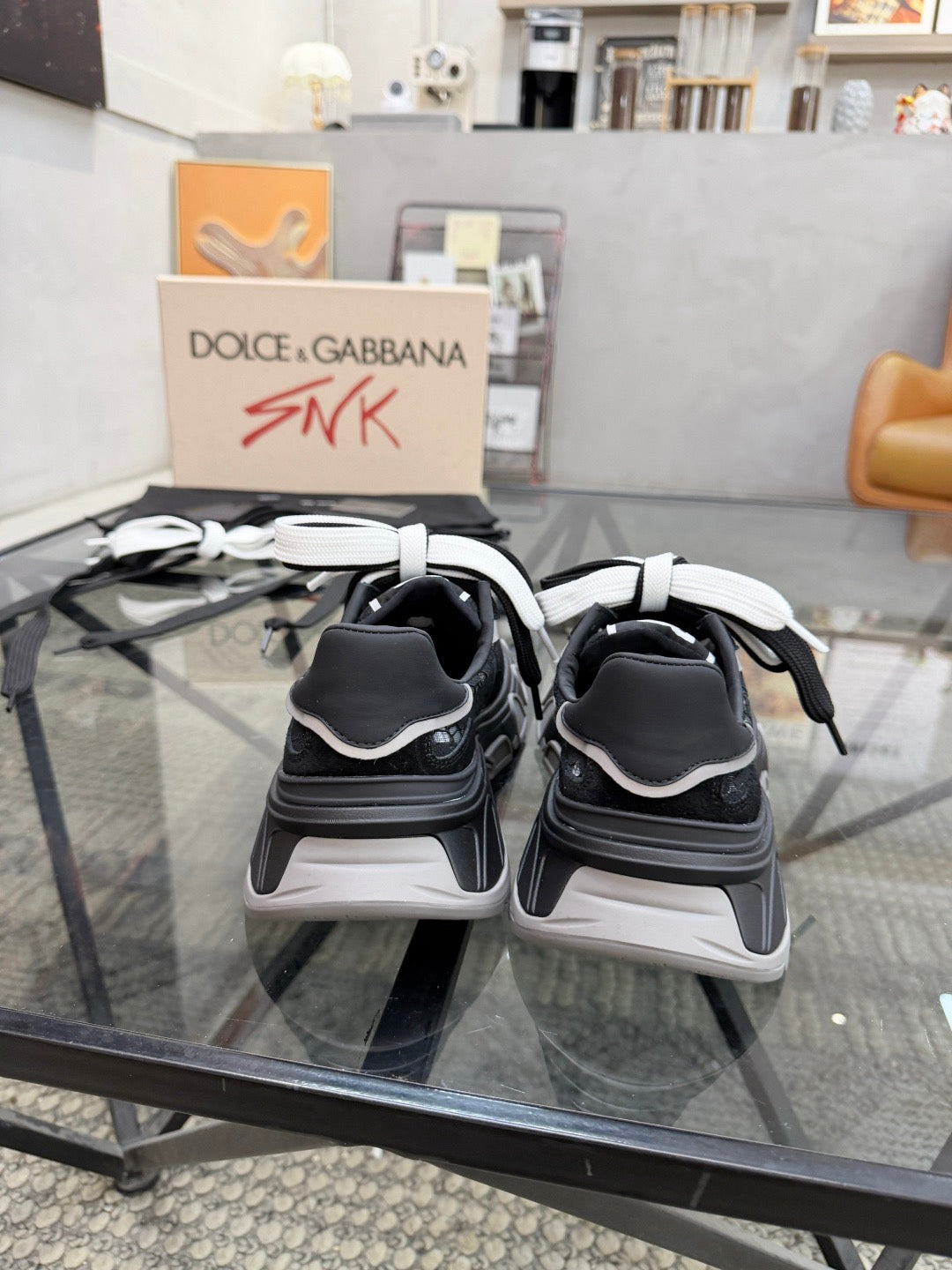 Dolce & Gabbana DG Couple's Oxford & Lace Sneakers