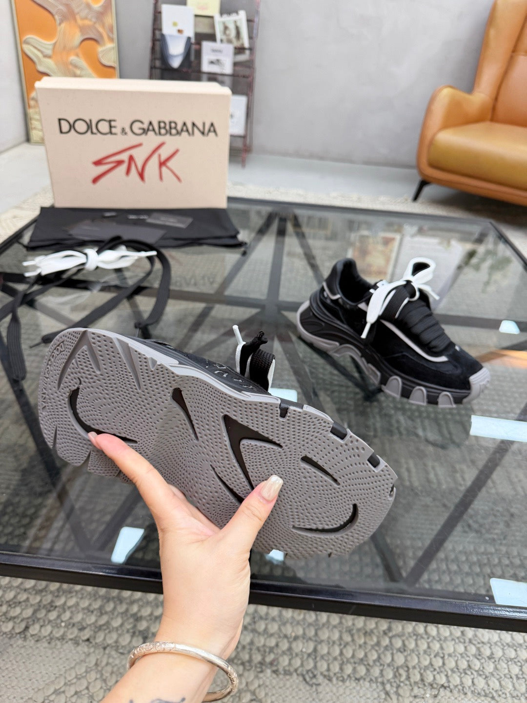 Dolce & Gabbana DG Couple's Oxford & Lace Sneakers