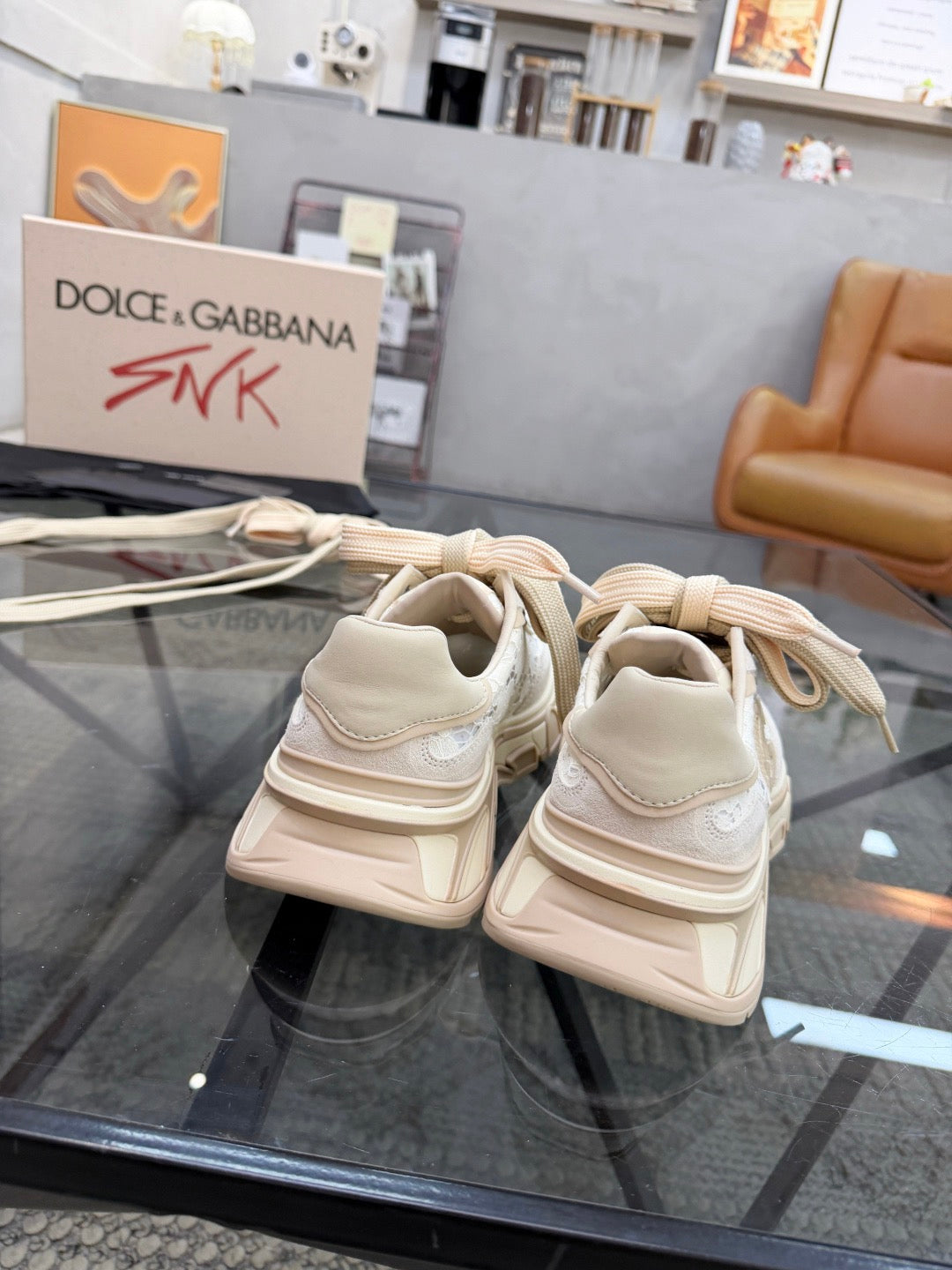 Dolce & Gabbana DG Couple's Oxford & Lace Sneakers