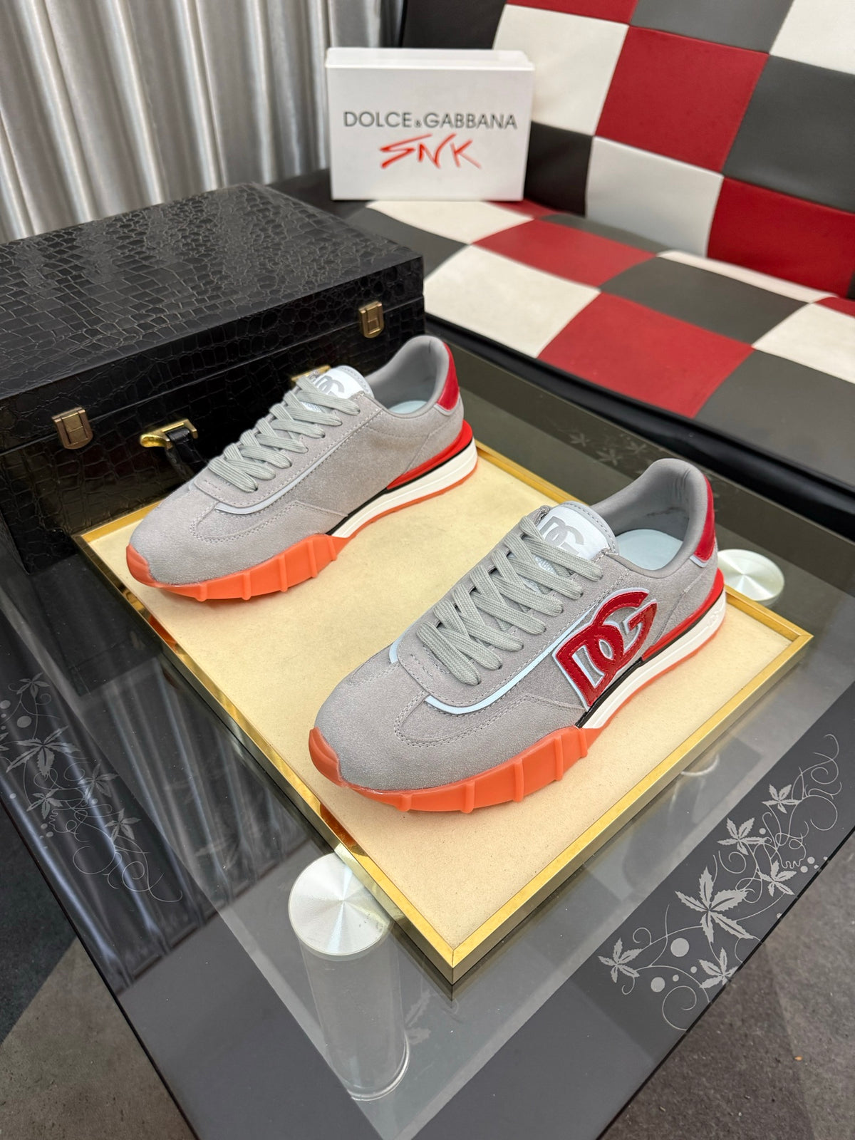 Dolce & Gabbana DG Silk Calfskin & Nubuck Casual Sneakers