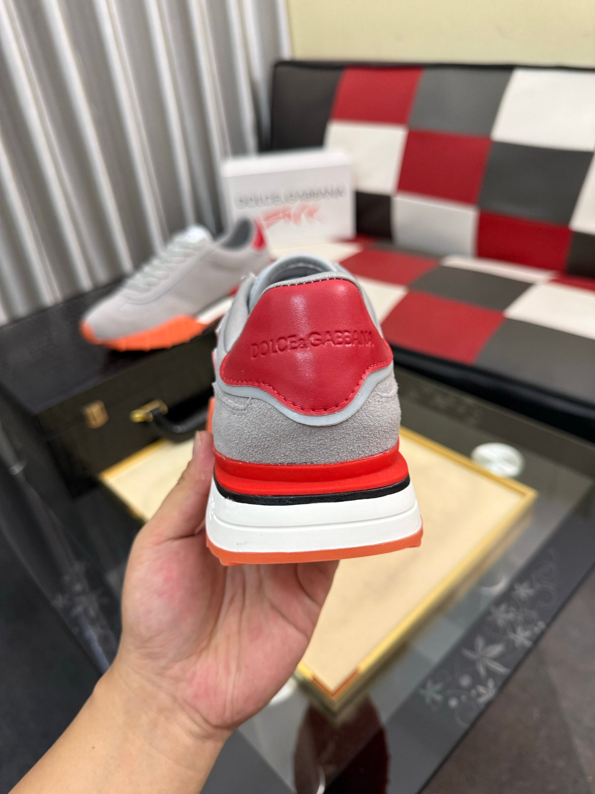 Dolce & Gabbana DG Silk Calfskin & Nubuck Casual Sneakers