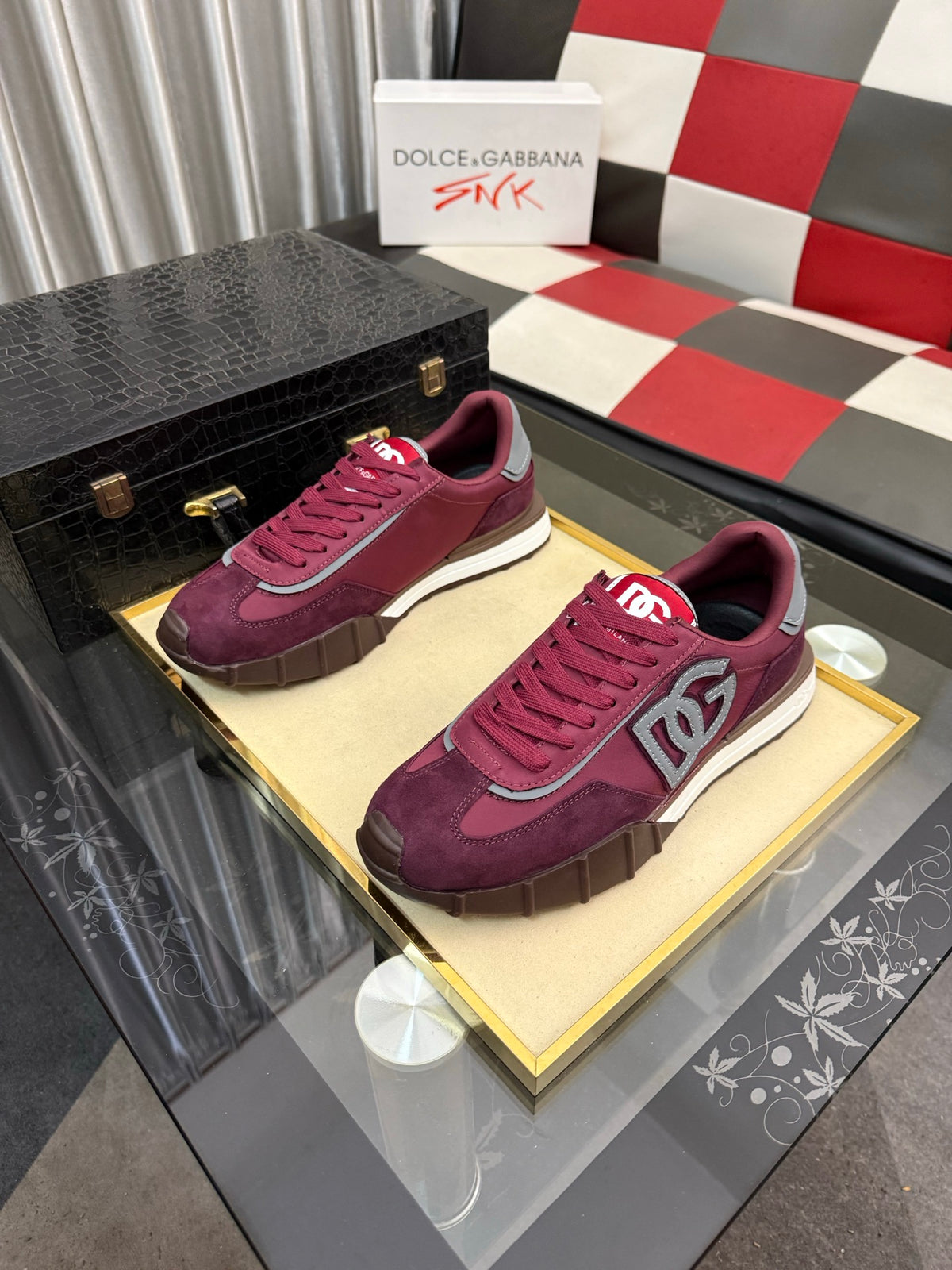 Dolce & Gabbana DG Silk Calfskin & Nubuck Casual Sneakers