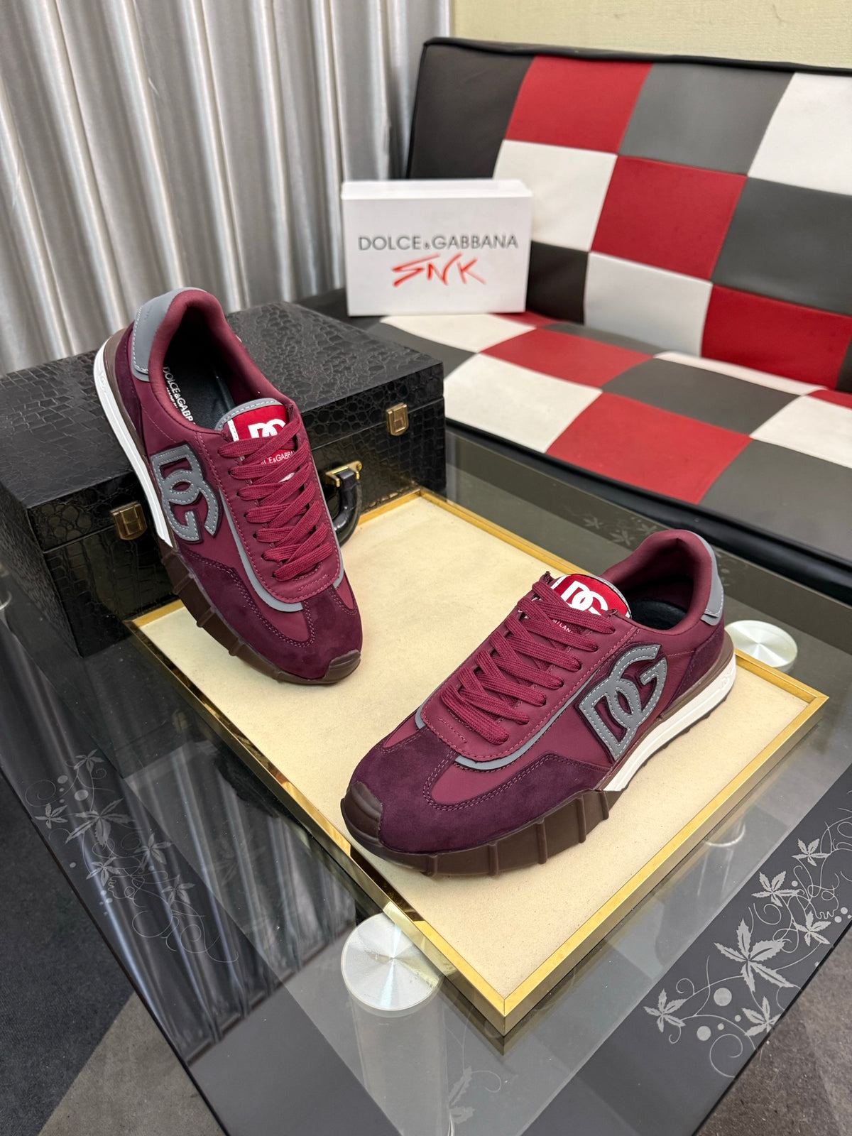 Dolce & Gabbana DG Silk Calfskin & Nubuck Casual Sneakers
