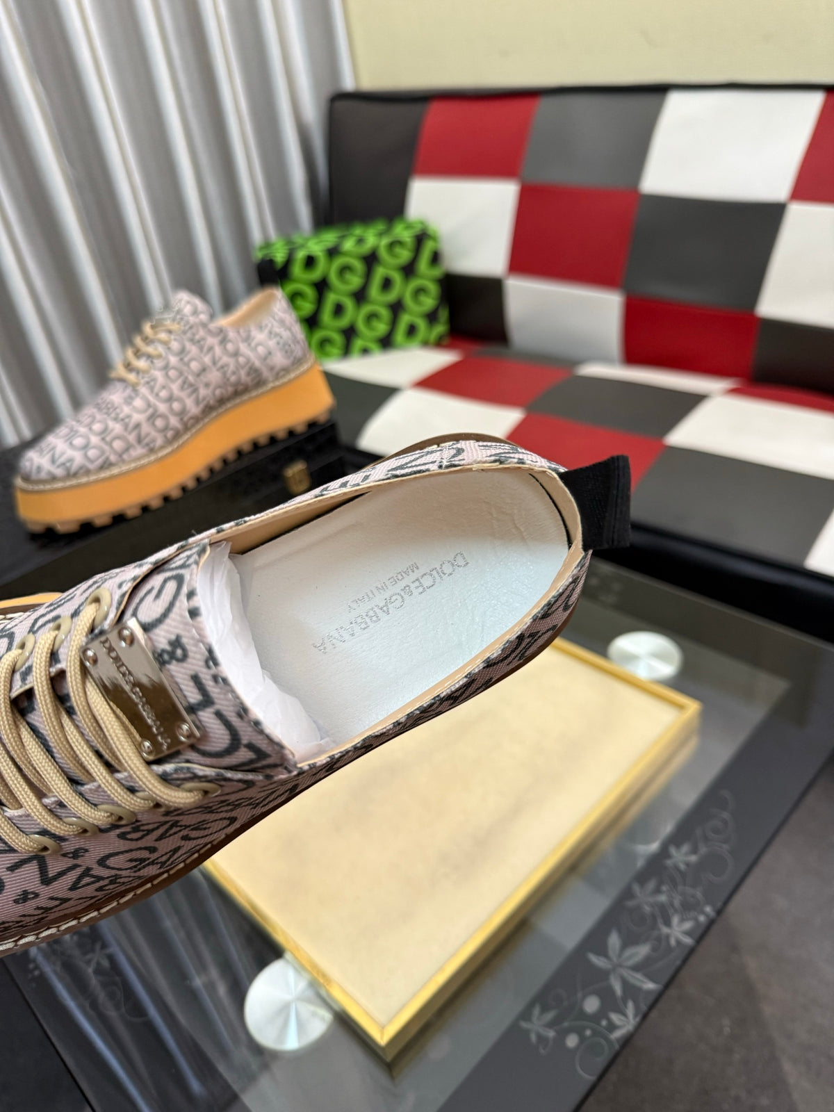 Dolce & Gabbana DG Silk Calfskin & Nubuck Casual Sneakers