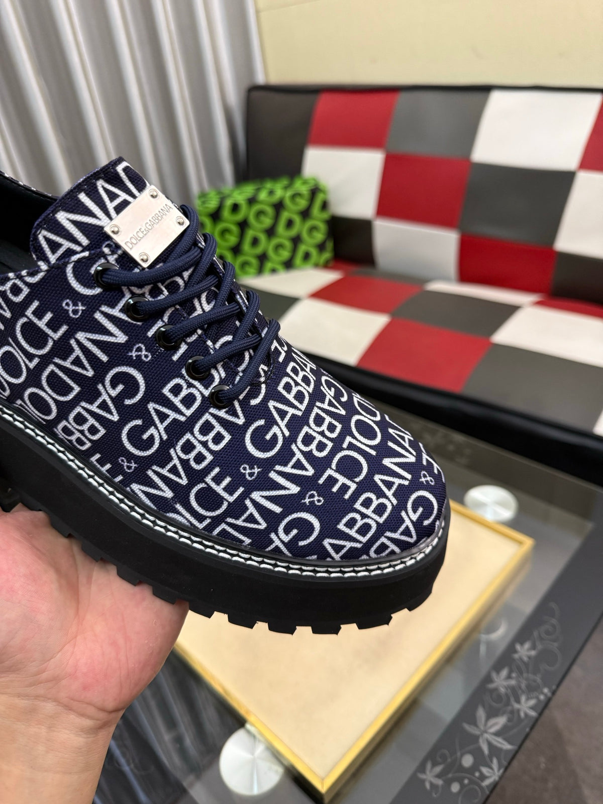 Dolce & Gabbana DG Silk Calfskin & Nubuck Casual Sneakers