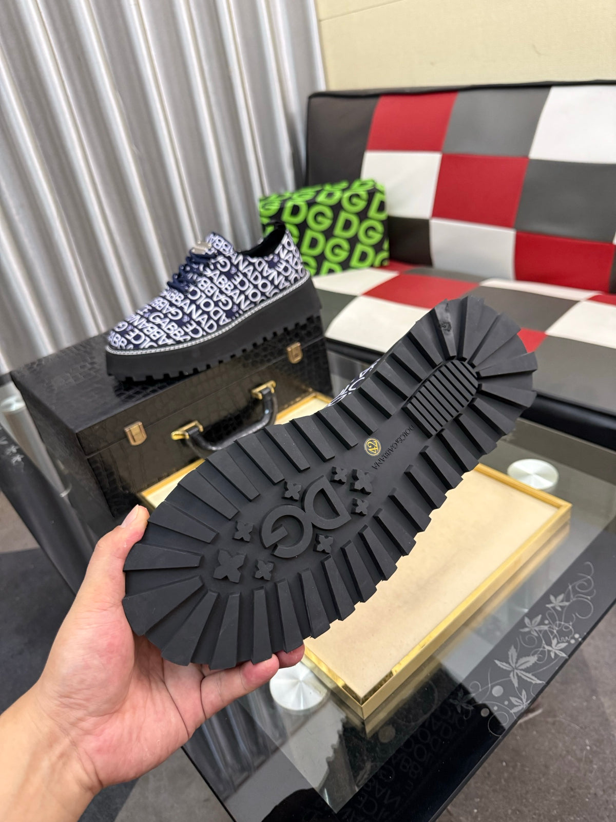 Dolce & Gabbana DG Silk Calfskin & Nubuck Casual Sneakers
