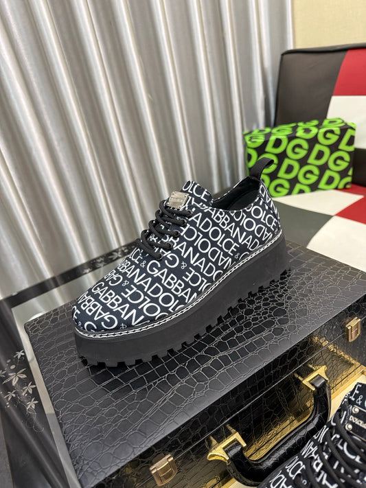 Dolce & Gabbana DG Silk Calfskin & Nubuck Casual Sneakers