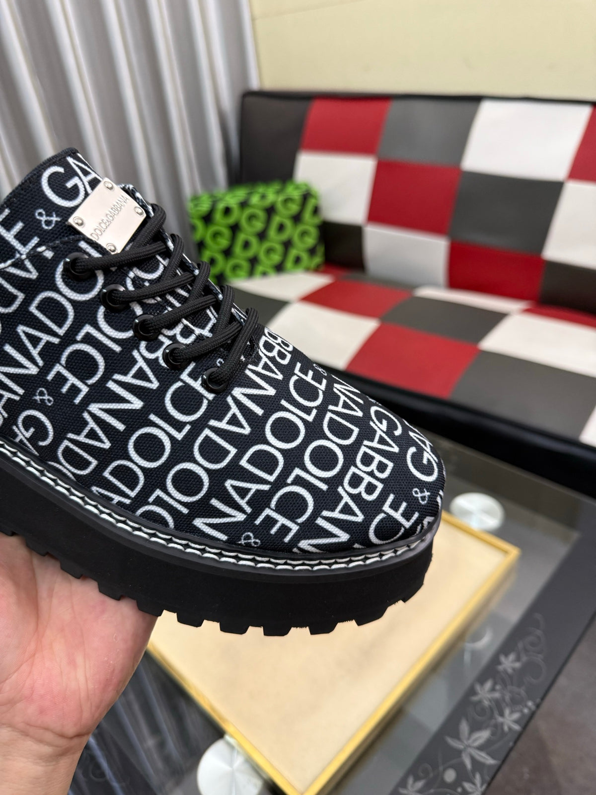 Dolce & Gabbana DG Silk Calfskin & Nubuck Casual Sneakers