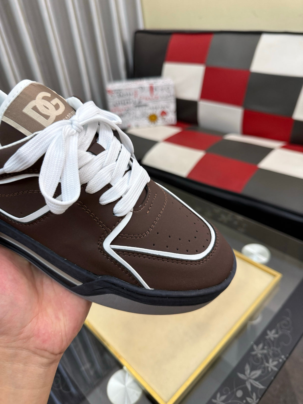 Dolce & Gabbana DG Silk Calfskin & Nubuck Casual Sneakers