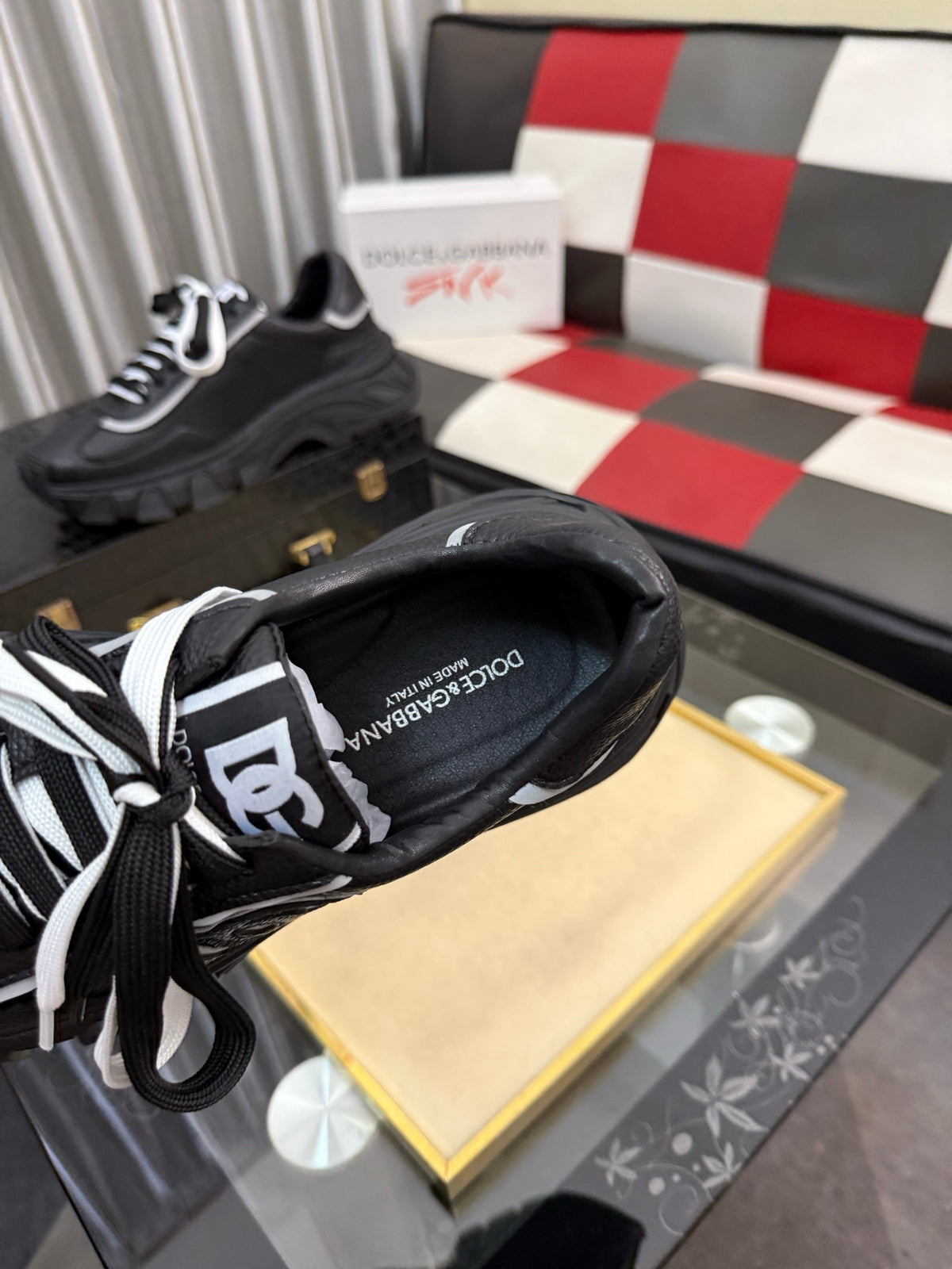 Dolce & Gabbana DG Silk Calfskin & Nubuck Casual Sneakers