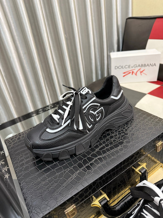 Dolce & Gabbana DG Silk Calfskin & Nubuck Casual Sneakers