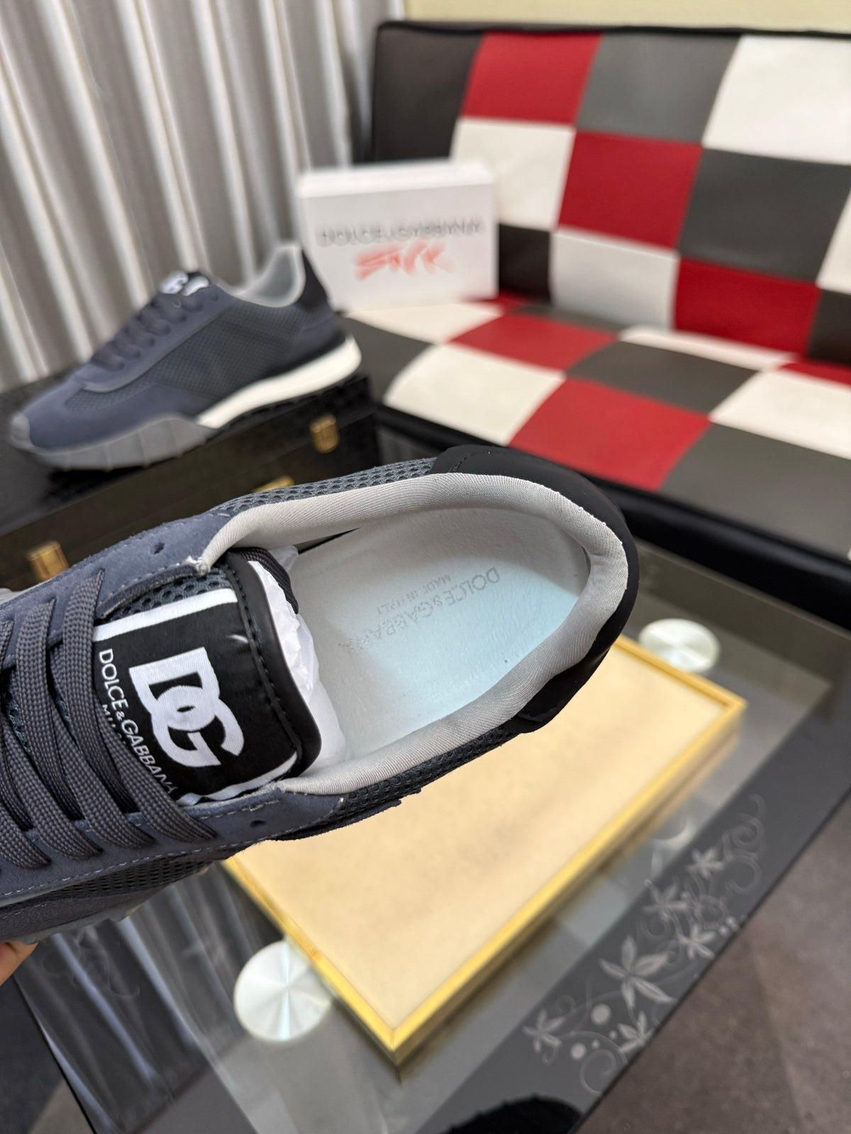 Dolce & Gabbana DG Silk Calfskin & Nubuck Casual Sneakers