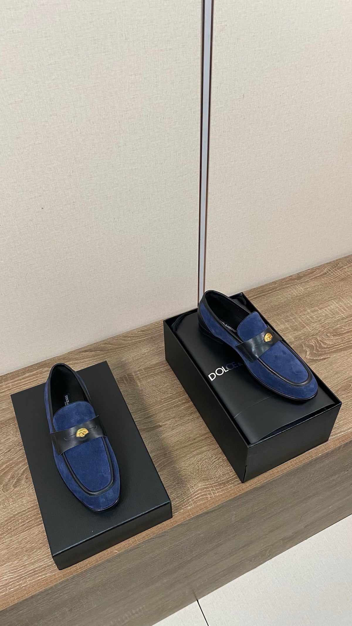 Dolce & Gabbana DG Men's Moccasin Loafers with Metal Horsebit