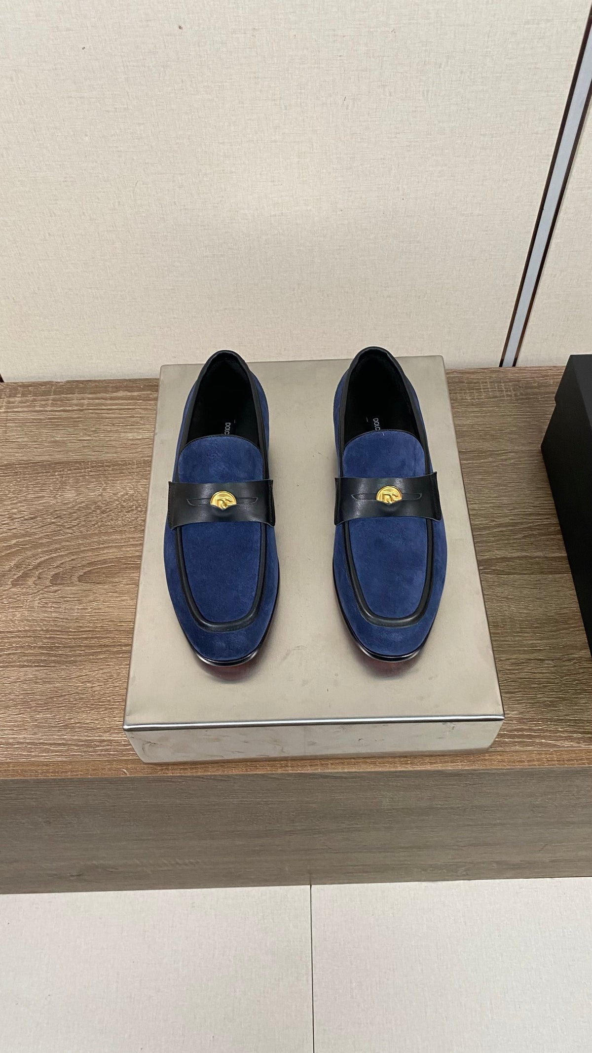Dolce & Gabbana DG Men's Moccasin Loafers with Metal Horsebit