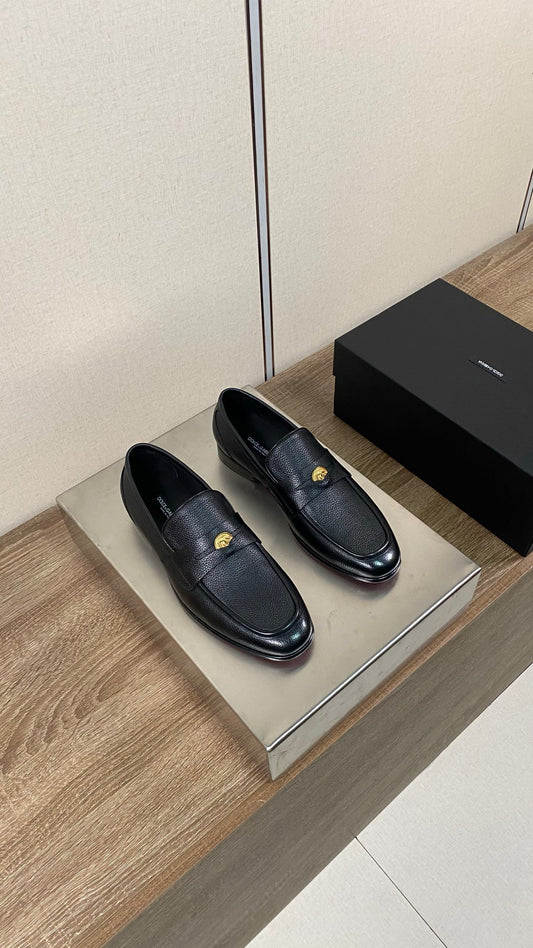 Dolce & Gabbana DG Men's Moccasin Loafers with Metal Horsebit