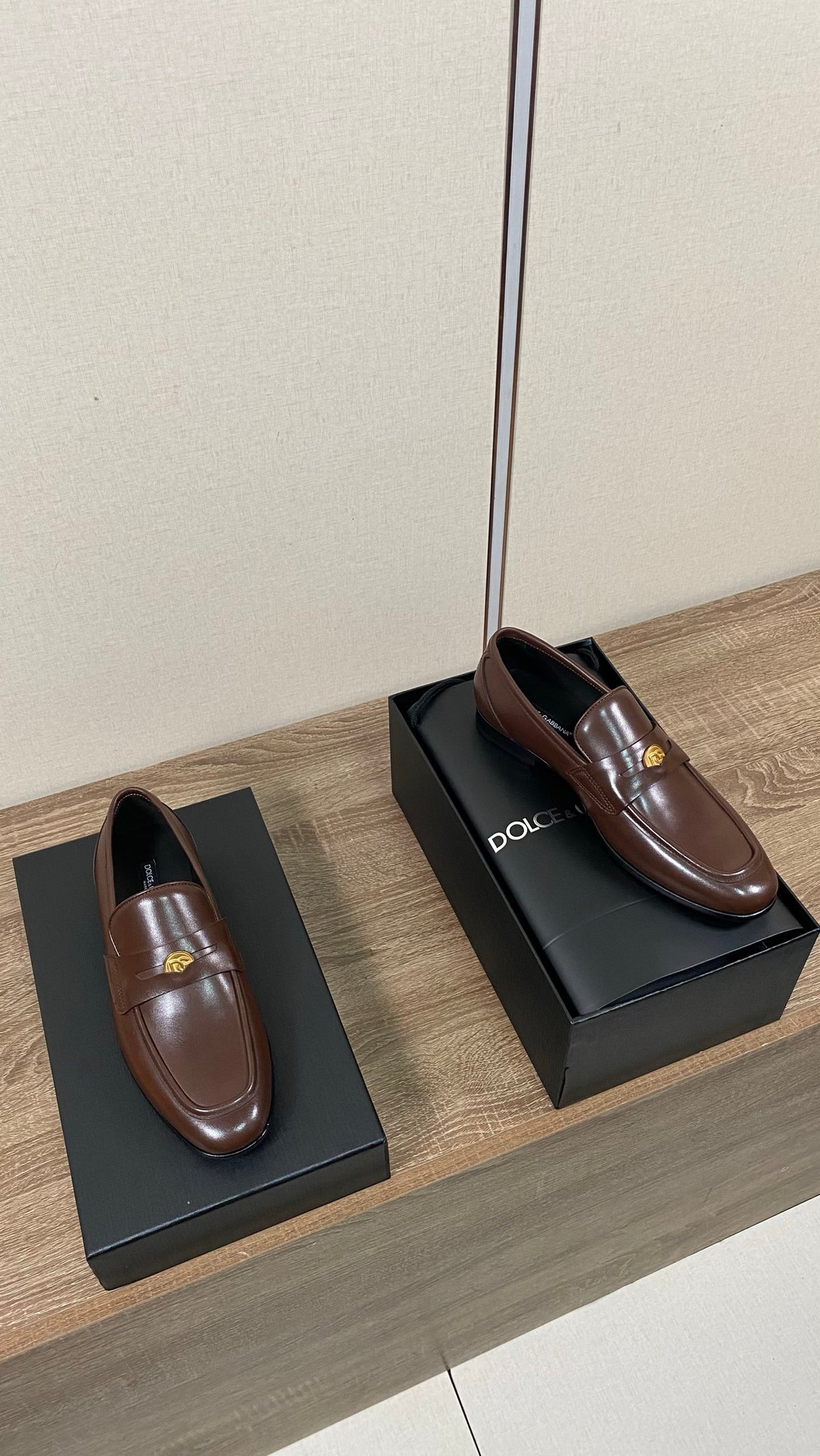 Dolce & Gabbana DG Men's Moccasin Loafers with Metal Horsebit