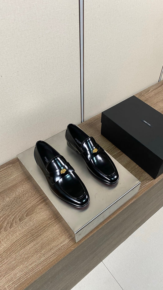 Dolce & Gabbana DG Men's Moccasin Loafers with Metal Horsebit