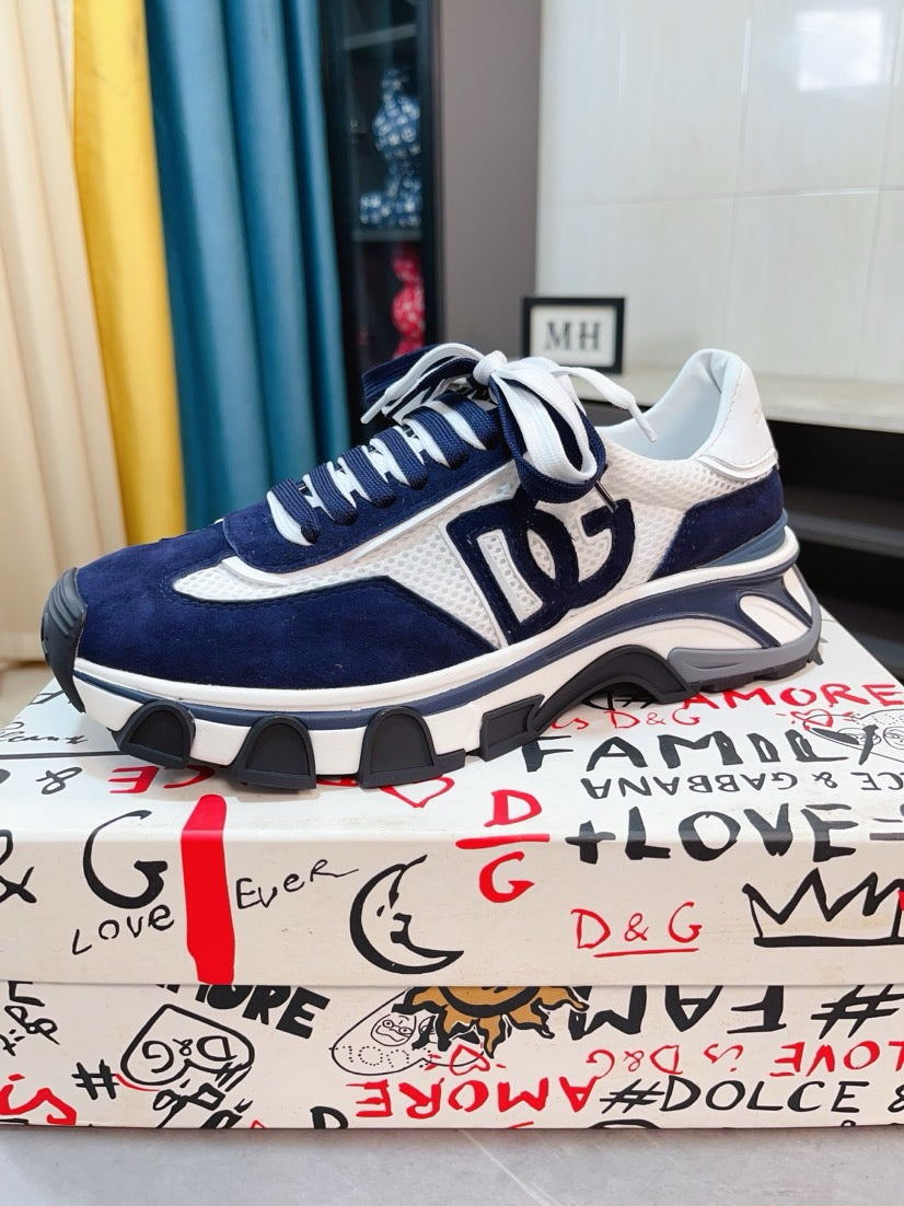 Dolce & Gabbana DG Men's Suede & Waterproof-Fabric Casual Sneakers