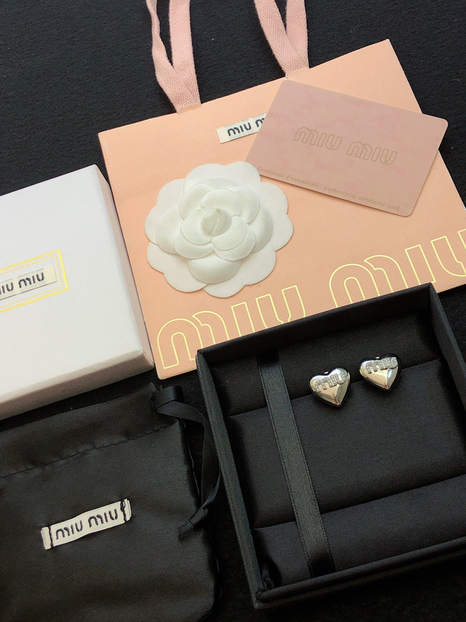 red heart Stud Earrings for women - product detail view