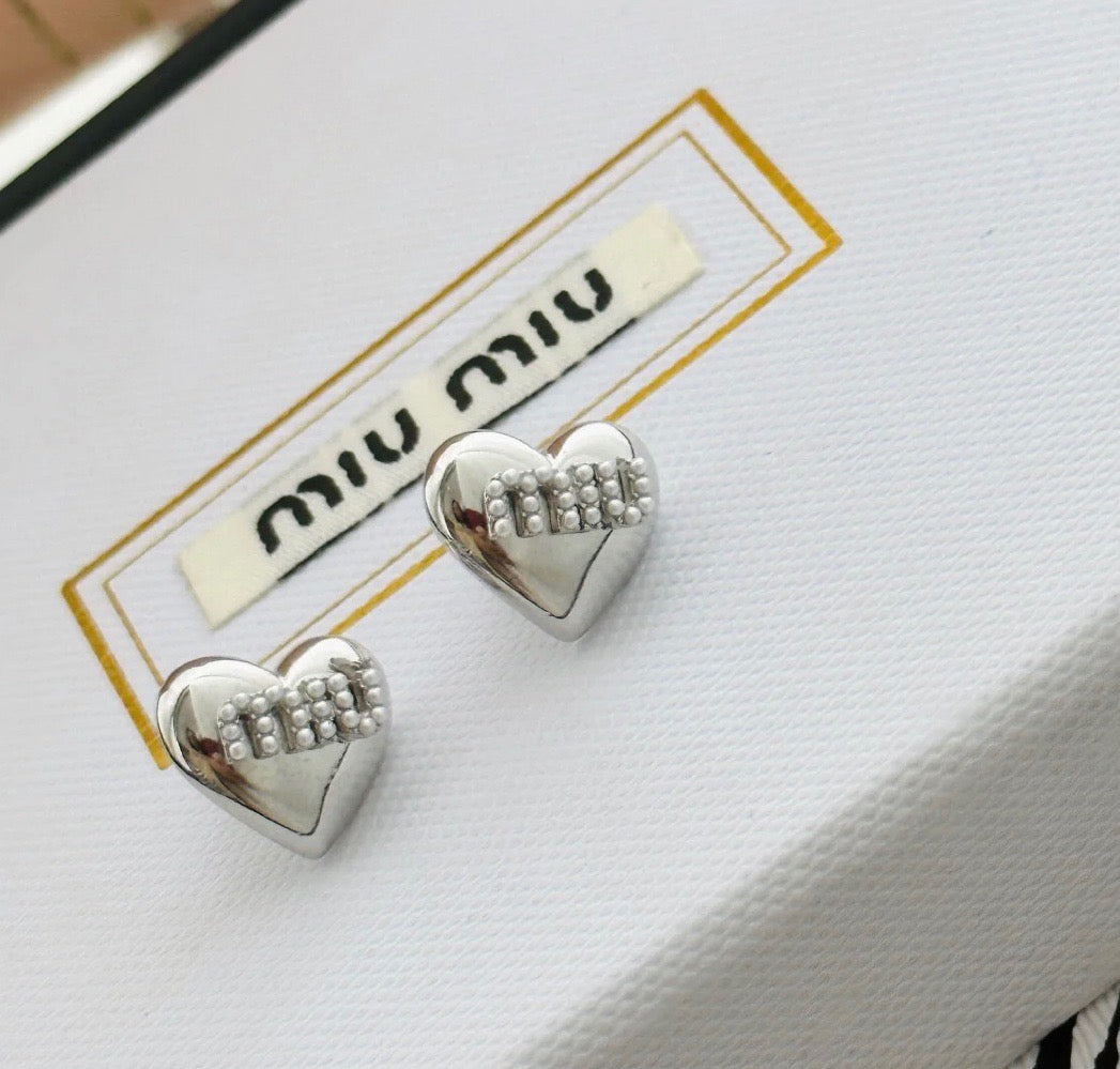 red heart Stud Earrings for women - alternate angle view 4