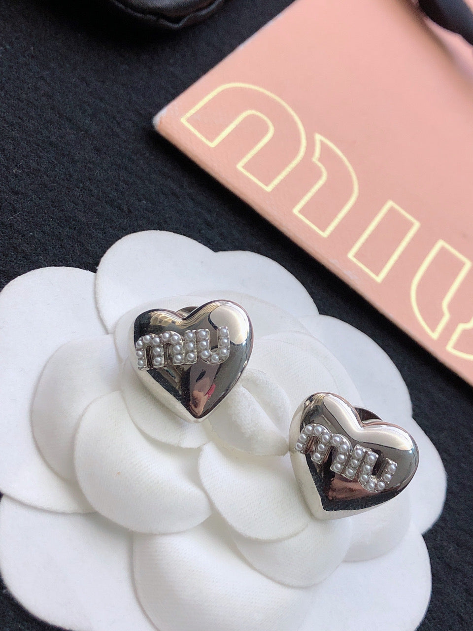red heart Stud Earrings for women - alternate angle view 7