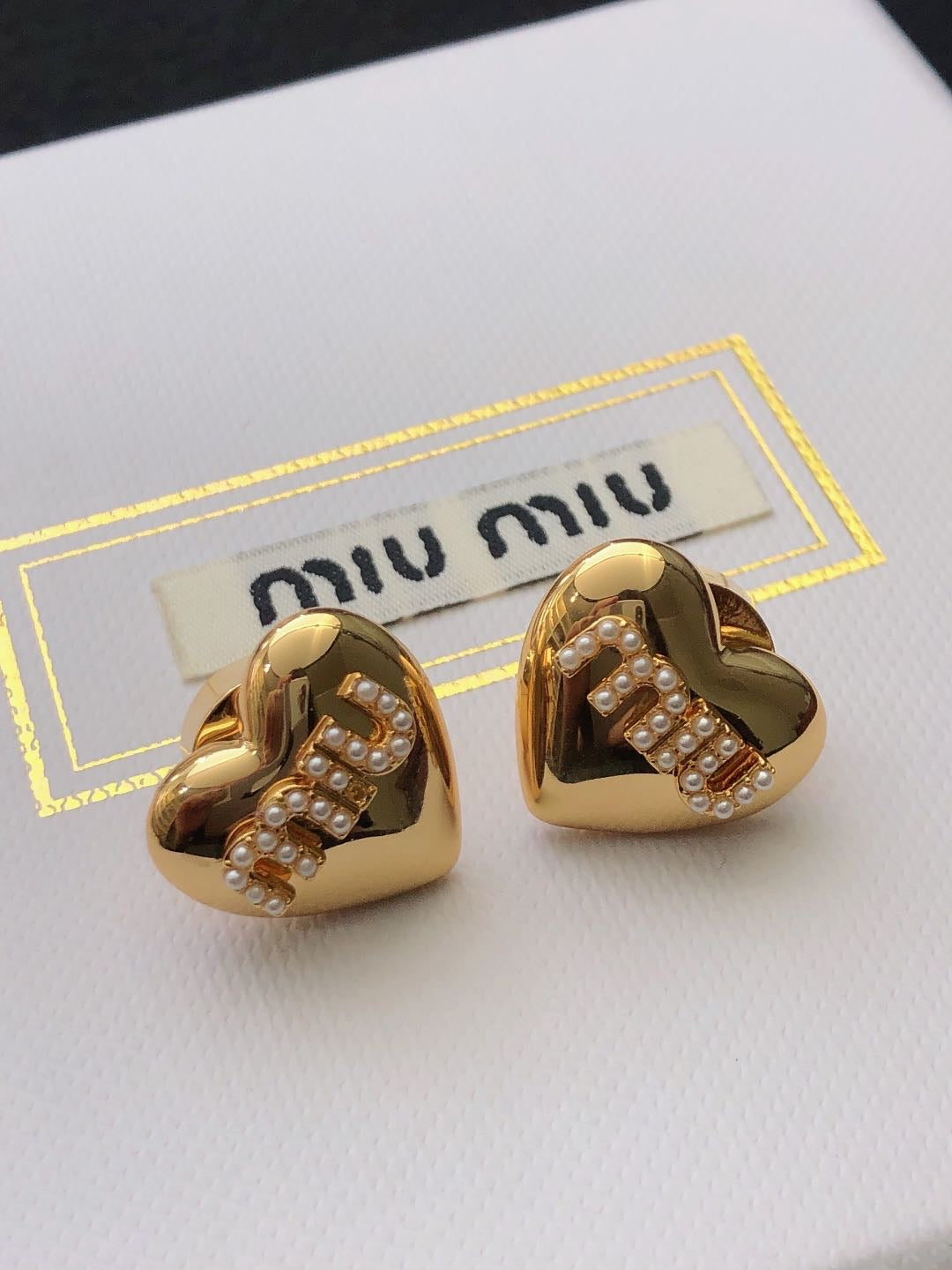 red heart Stud Earrings for women - product detail view